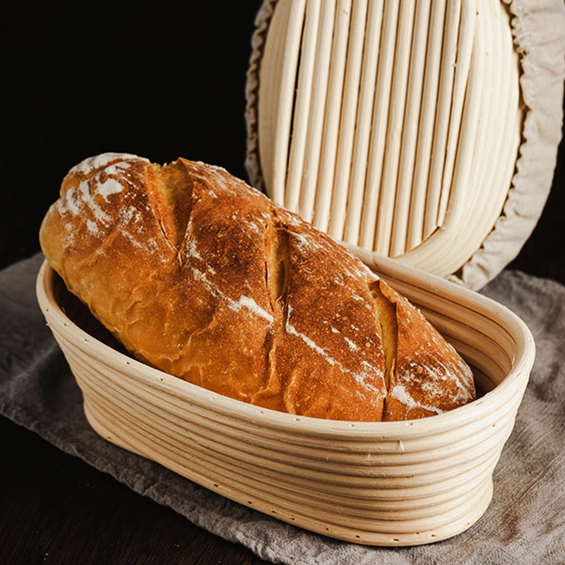 Handgemaakte Ovale Rotan Mand Deeg Banneton Brotform Brood Proofing Proving Gisting Manden Keuken Gereedschap