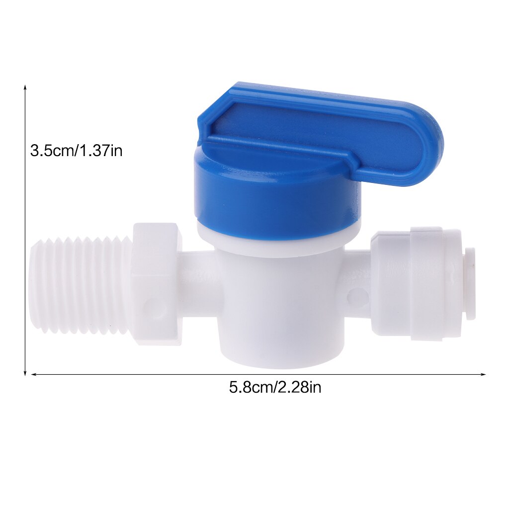 Straight Inline Ball Valve Tube Quick Connect RO Water Reverse Osmosis System