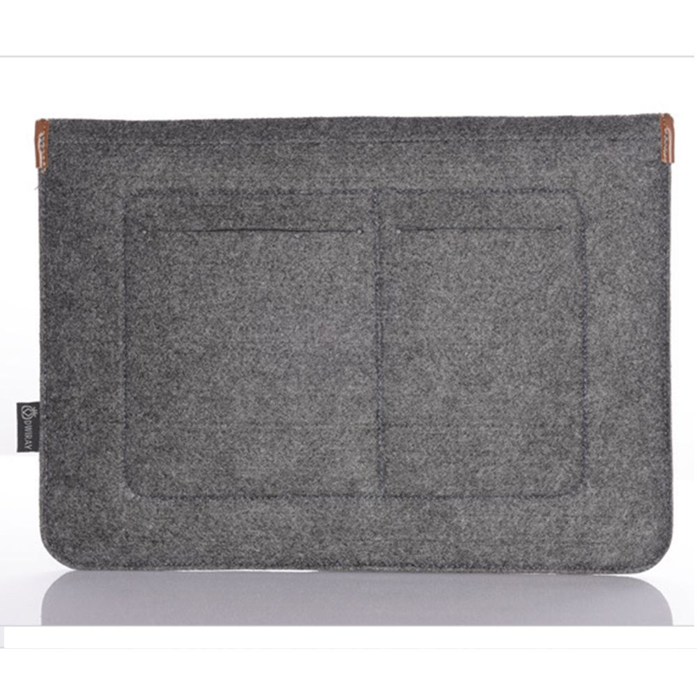 Notebook Laptop Wolvilt Sleeve Tas Voor Macbook Air 11 "13" 15 "Beschermhoes Computer tas Laptop Tas Liner Tas: 15 dark grey