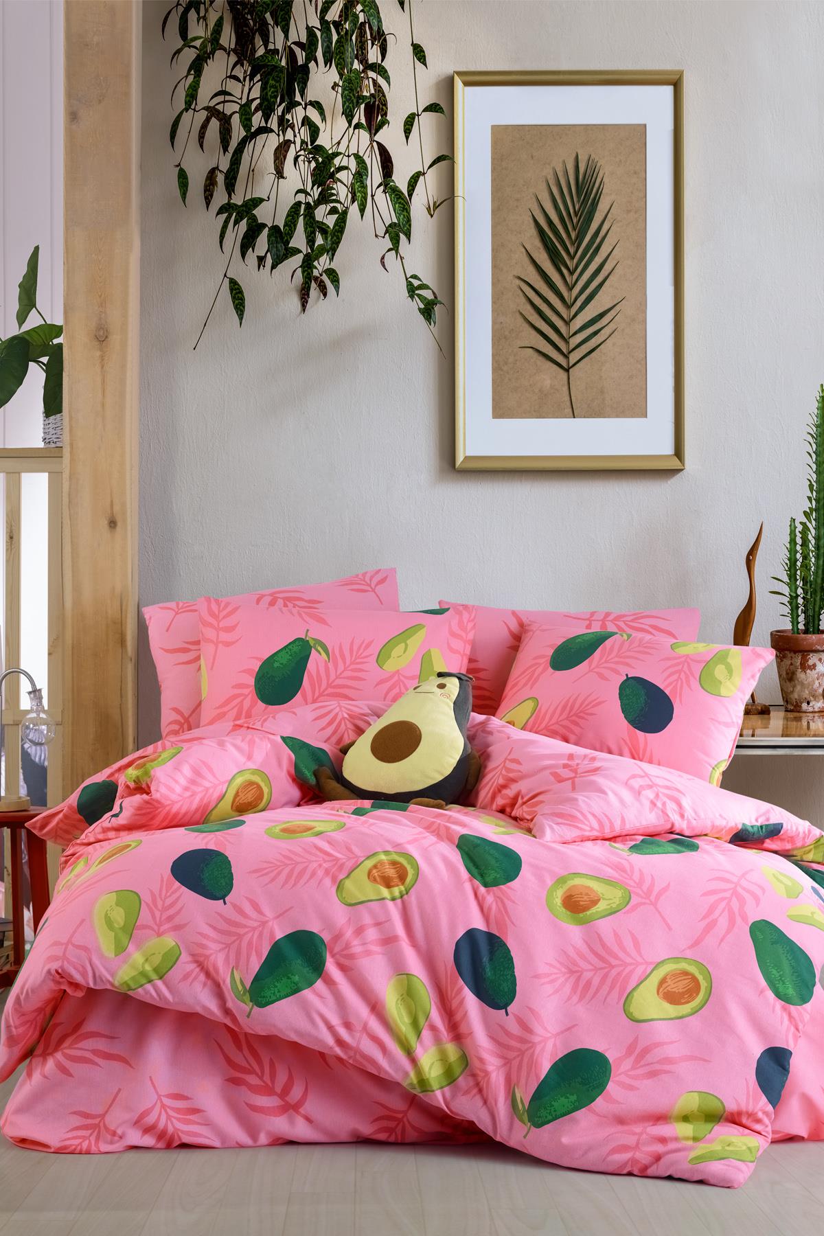 bettbezug-einstellen 3-in-1 Avocado Rosa 100 Baumwolle Einzelnen Avacado bettbezug-einstellen Teenager Art bettbezug Bettwäsche Kissen fallen