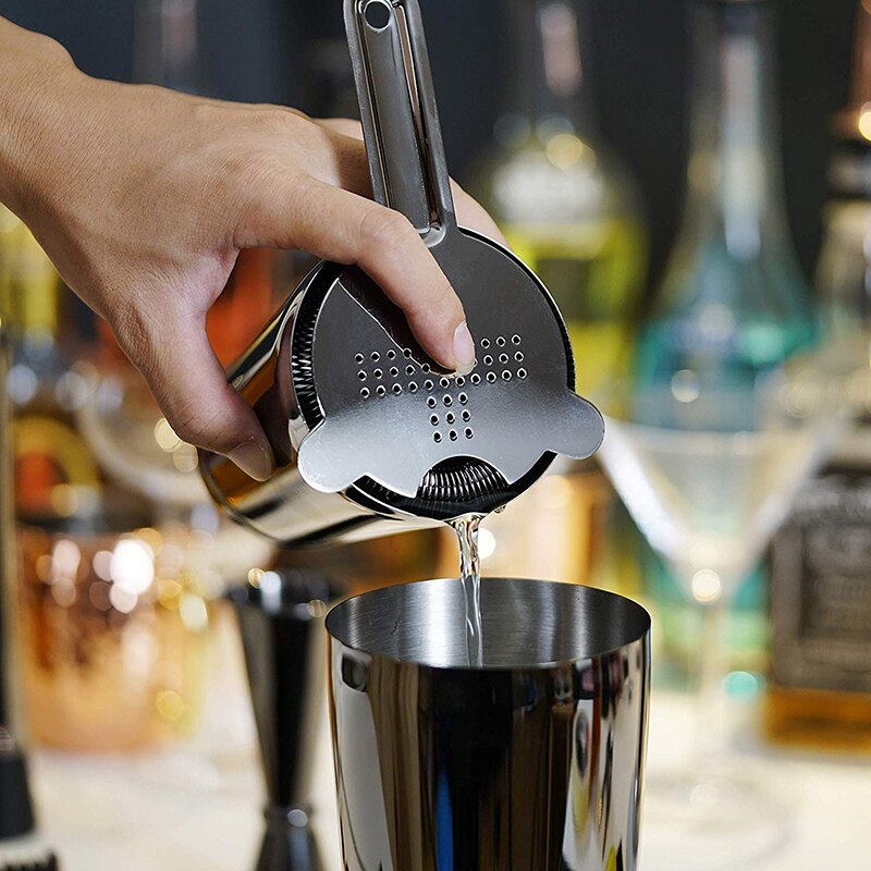 11pcs Cocktails Shakere Bar Set Cocktail Boston Shaker Barware Kit Weighted Shaker Tins Strainer Muddler Ice Tond Jigger Muddler