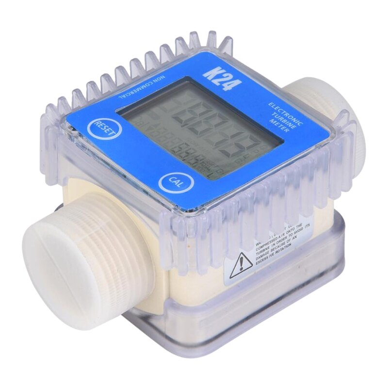 K24 Digital LCD Turbine Fuel Flow Tester Flow Meter for Chemicals Water Sea Liquid Flow Meter Measuring Tools