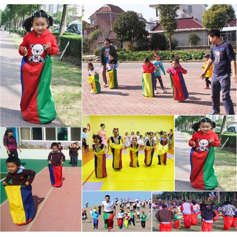 Kinder Erwachsene Springen Sport Balance Training Spielzeug Familie Sack Racing Spiele Für Freunde Party Garten Im Freien Spaß Spielzeug Schule Aktivität