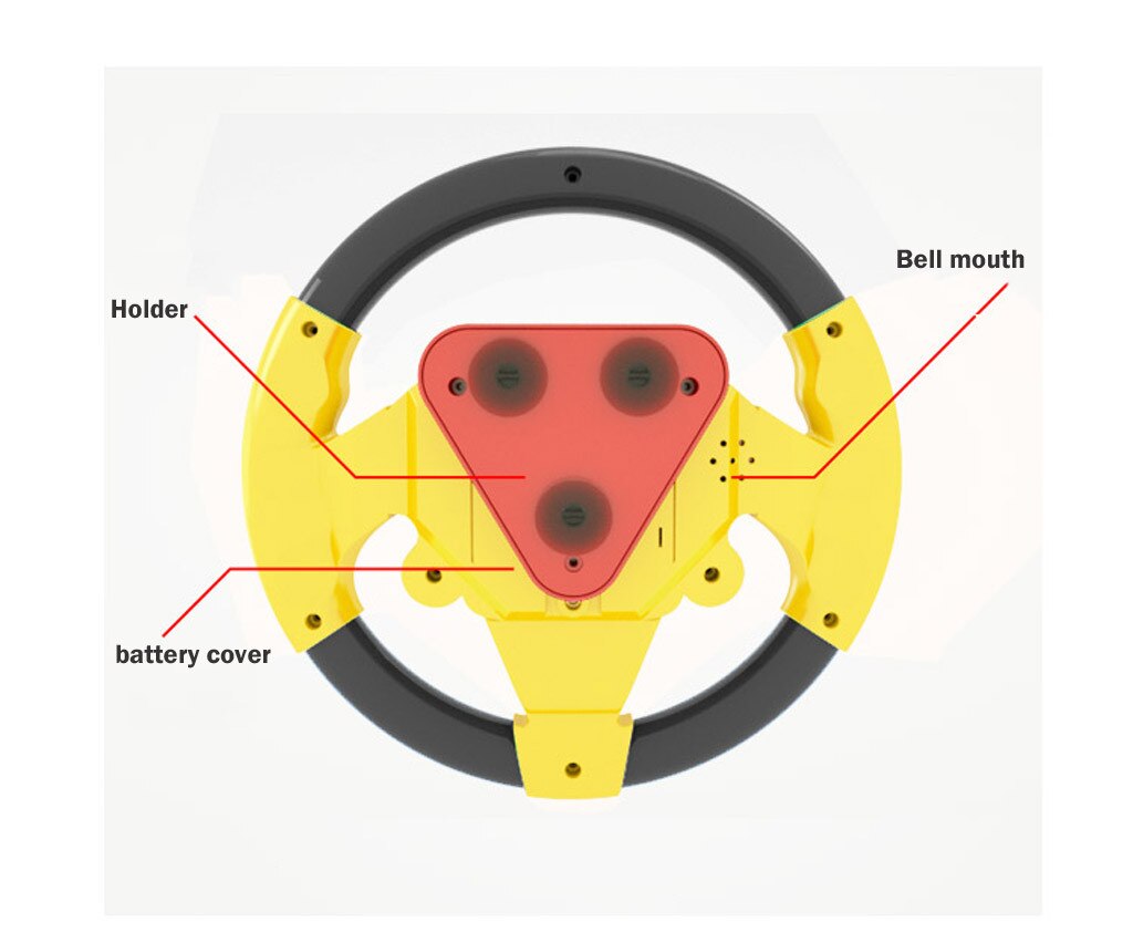 Children's Simulation Small Steering Wheel Copilots Simulated Steering Toy Wheel Early Education Puzzle Sound Toy Kids