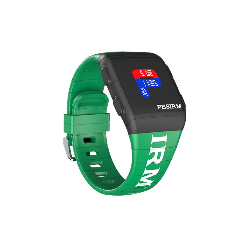 Waterdichte Vierkante Kids Jongen Horloge Mode Kleurrijke Siliconen Band Led Mannen Vrouwen Sport Digitale Horloges Unisex Klok: black green green