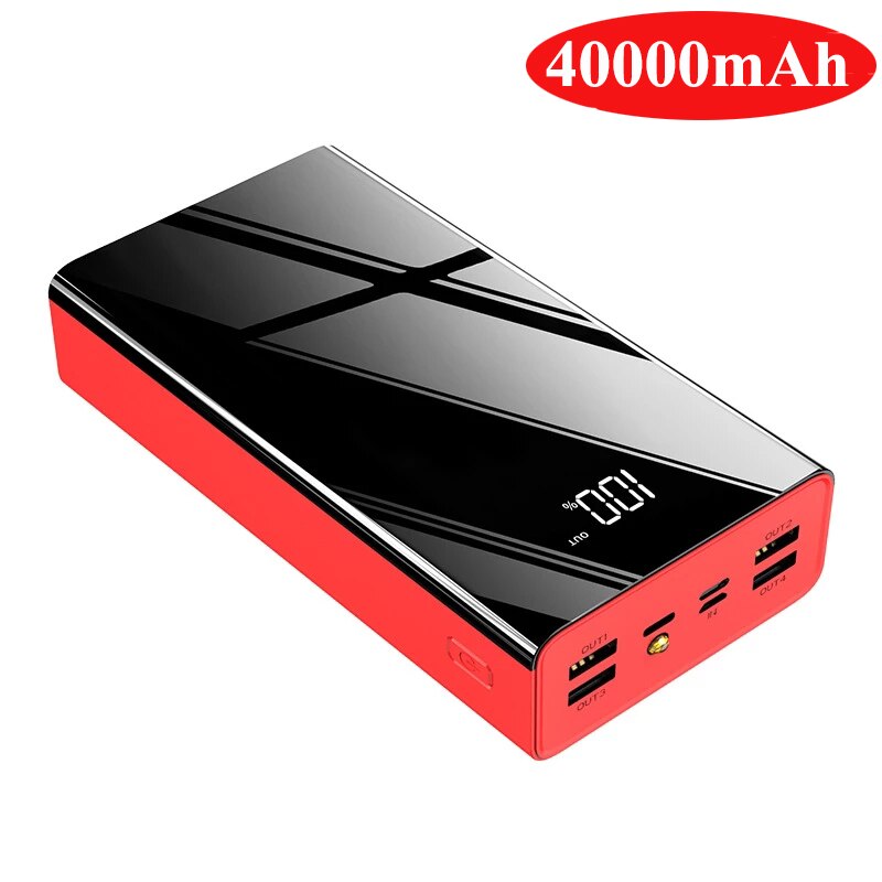 Cargador portátil de 40000 mAh, batería externa, Powerbank de 40000 mAh para iPhone 12 Pro, Huawei, Samsung, Xiaomi