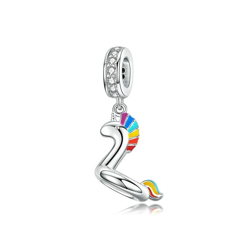 925 Sterling Silver Charms Colorful Beads Fit Original 3mm Bracelets DIY Jewelry Making For Women: CMC1241