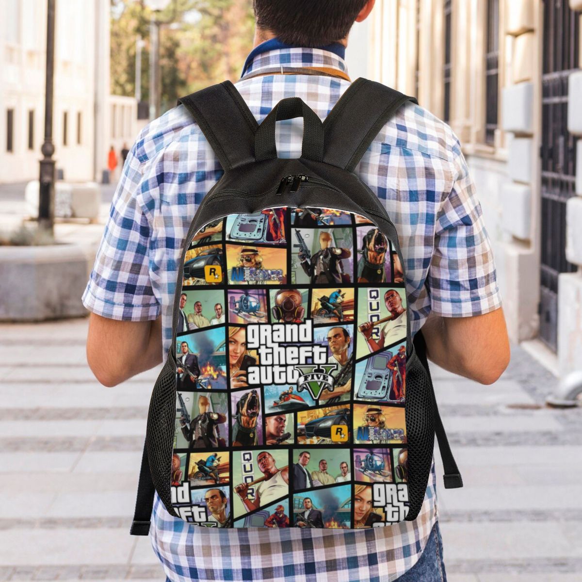 Adventure Game Grote Diefstal Auto Rugzak Voor Vrouwen Mannen College School Studenten Boekentas Past 15 Inch Laptop Gta Tassen