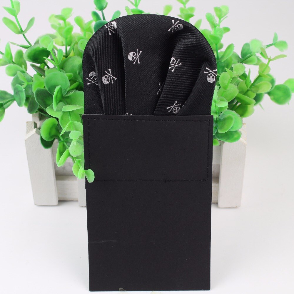 Pañuelos de poliéster para hombre, pañuelos con estampado de Calavera, pañuelos cuadrados de bolsillo para Halloween, pañuelo de bolsillos cuadrados, estilo Casual horrible