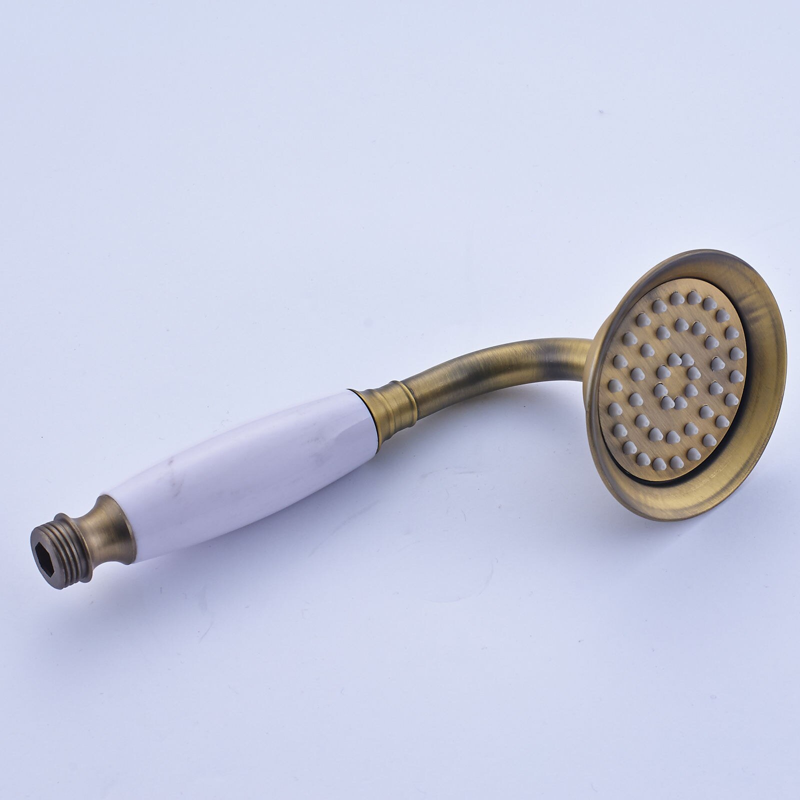 Antieke messing telefoon stijl badkamer handdouchekop waterbesparende douchekop 1.5m doucheslang handdouchehouder