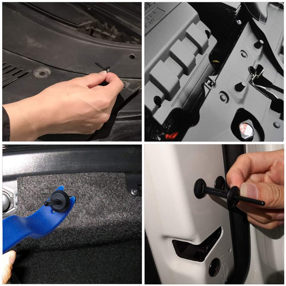 100 pièces en plastique Auto Rivet agrafe pour Jeep Wrangler 07-15 Chrysler 300 99-10 Dodge Avenger 08-14 Nylon attache voiture accessoires