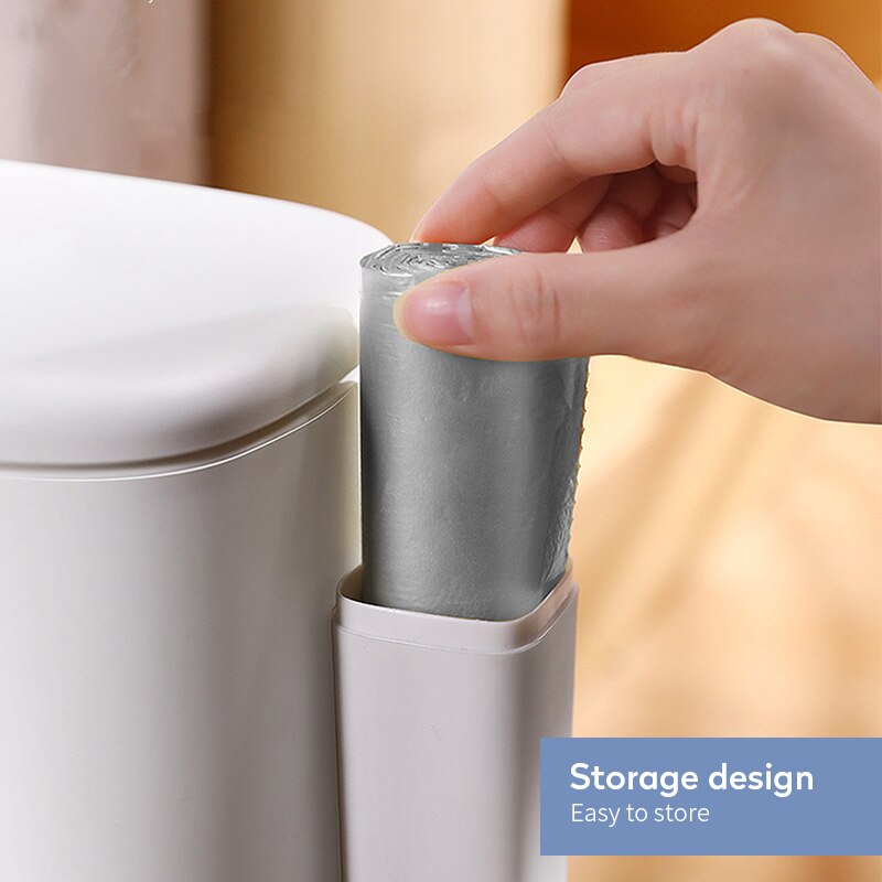 11L Narrow Type Trash Can Zero Waste Kitchen Recycle Bin Press Type Trash Bin Dustbin Plastic Waste Bin Garbage Bin Rubbish Bin