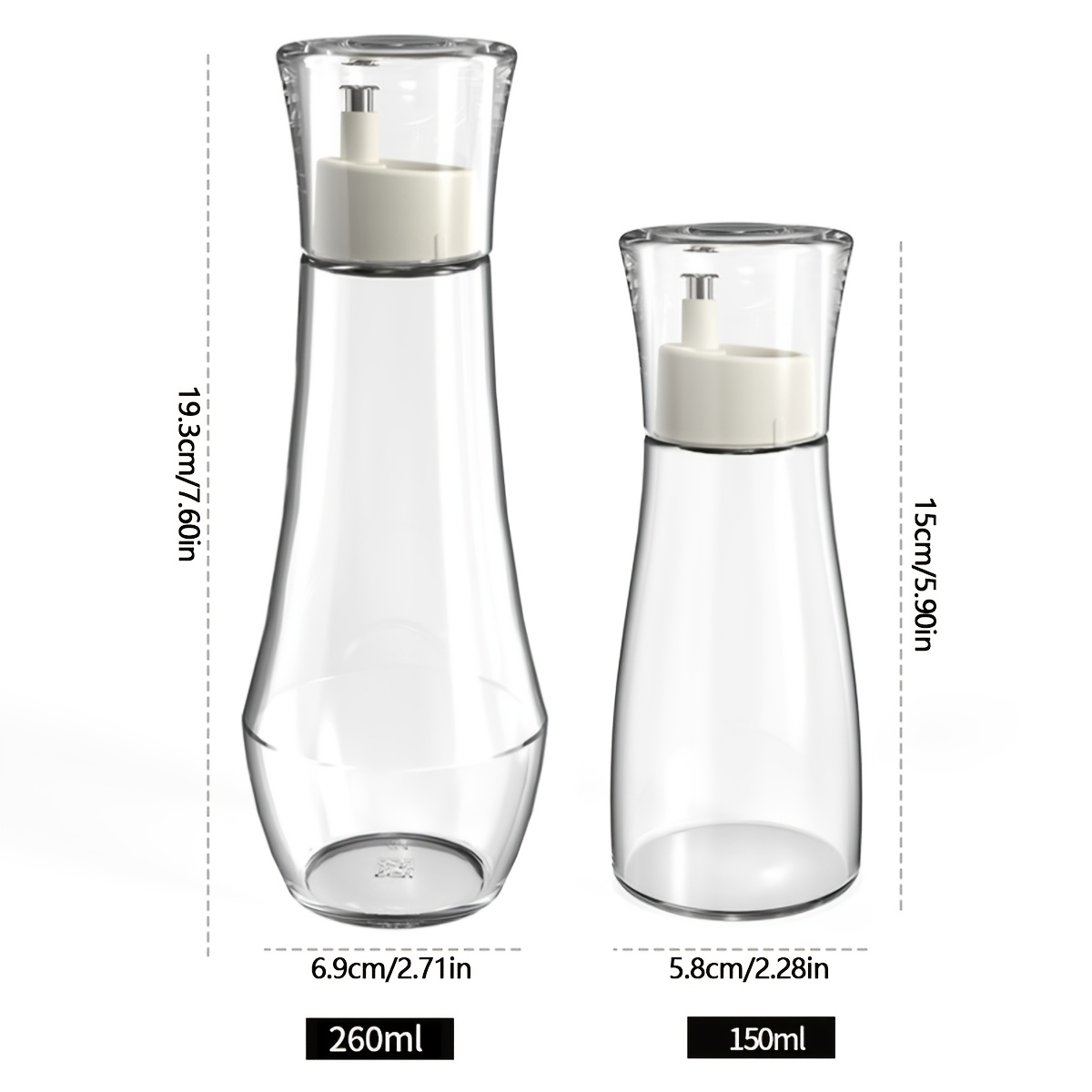 Multifunctional Dispensing Bottle Refillable Glass Mouthwash Dispenser with Lid Clear Portable Bathroom Countertop Container