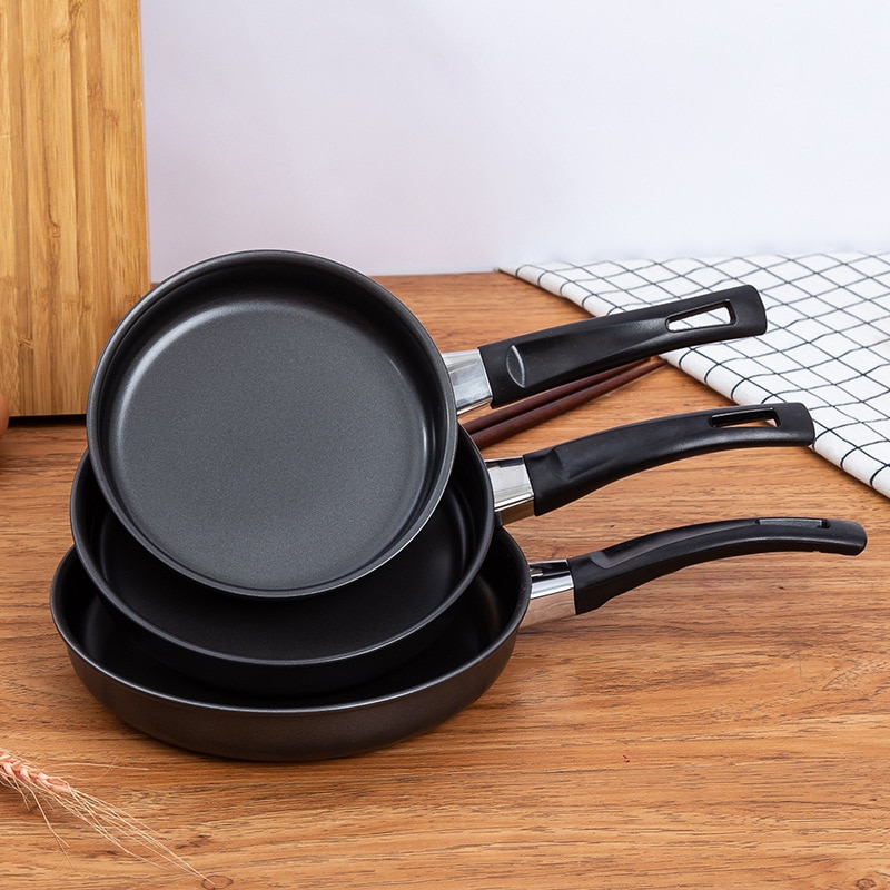 Mini sartén para huevos fritos, filete, aperitivos 14/16/18cm pequeña sartén recubierta sartén antiadherente herramientas de cocina: 16CM