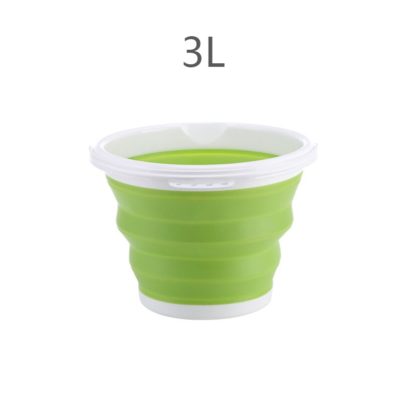 Seau en plastique pliable pour bain de pieds épais, seau rétractable, multifonction, Portable, pour la pêche, outil de nettoyage: 8