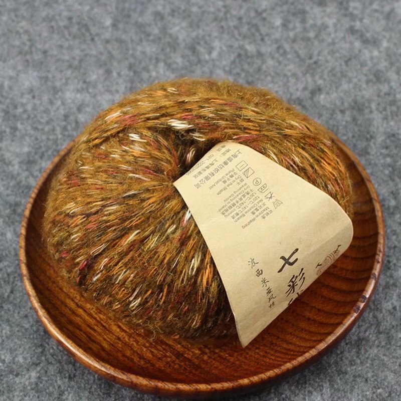 Kleurrijke Wollen Garen Zoete Katoenen Baby Breiwol Garen Dik Garen Fiber Fluwelen Garen Hand Breien Trui Wol Haak Garen: dark yellow