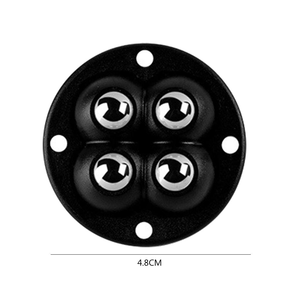 Mini ruedas giratorias autoadhesivas de 20 piezas, rueda Universal de acero inoxidable, polea de rotación de 360 grados para cubo de basura de muebles: 2,2 pulgadas / Rojo