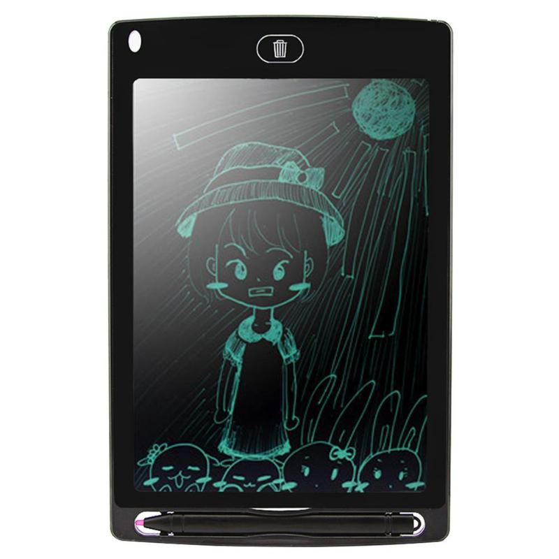 8.5 Inch Portable Digital LCD Writing Tablet Electronic Drawing Notepad Adsorb on Tefrigerator for Message Board: Black