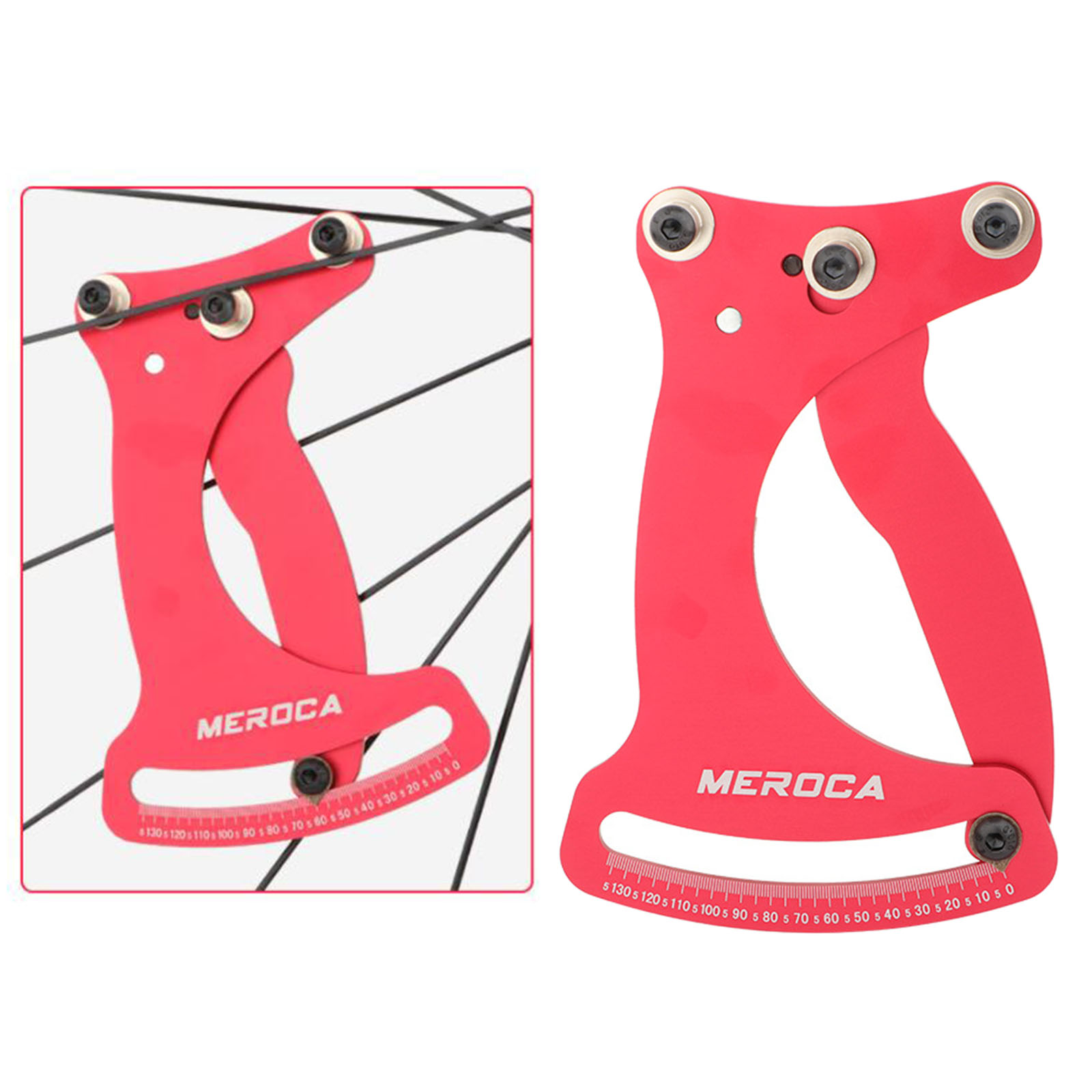 Tension Meter Tool Accessory Aluminum Alloy Metal Wheel Repair Bicycle Spoke Tension Meter for Calibration Cycling: Red