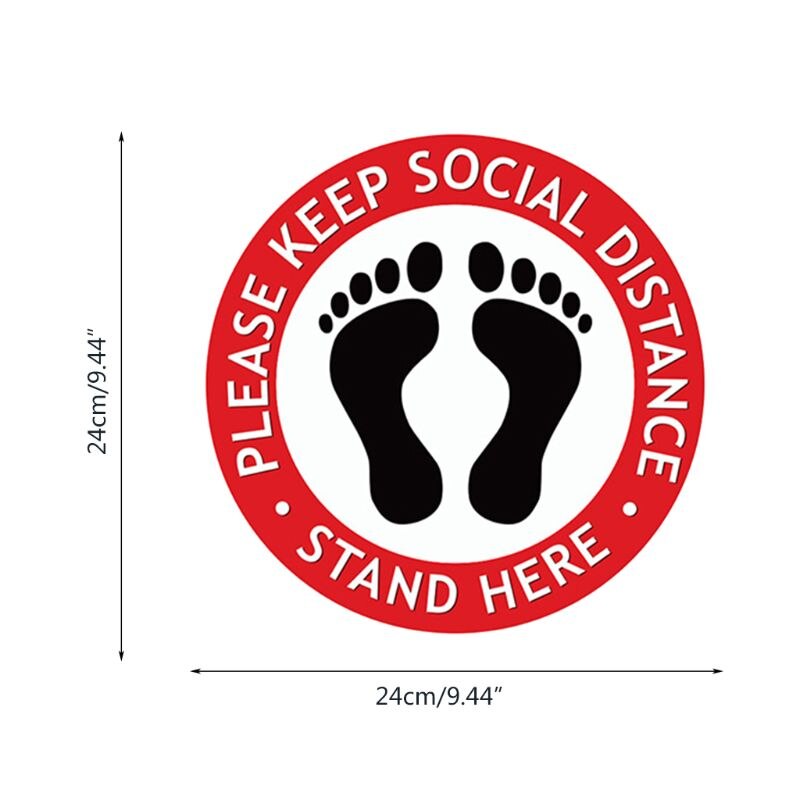 Sticker Round Waiting In Line Sticker Social Distance Keeping Safety Floor Sign Paster