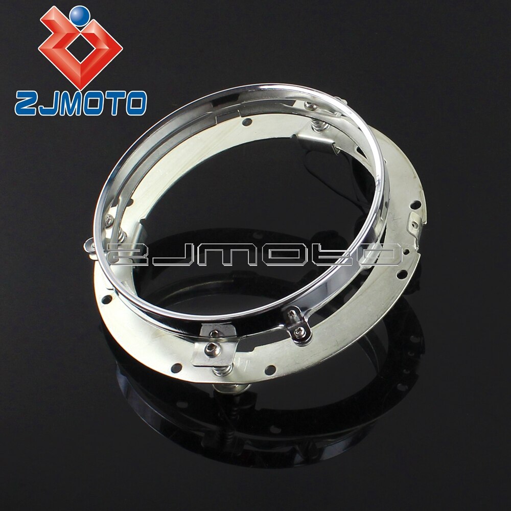 Chrome Motorcycle 7 "Ronde Koplamp Mount Ring Led Koplamp Houder Beugel Voor Harley Softail Dyna Fld Touring