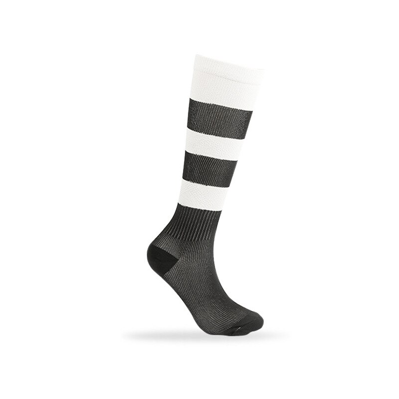 5 Pairs/Lot Adult Non-slip Knee-high Football Soccer Socks Striped Long Compression Socks Sports Cycling Socks for Men Women