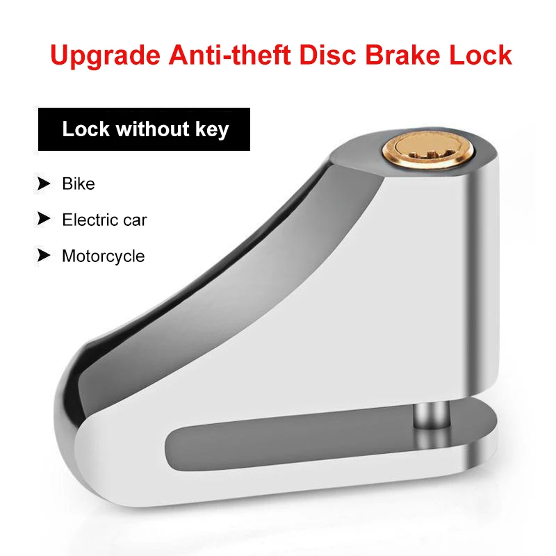 Blocco disco freno antifurto universale per moto Blocco di sicurezza portatile in acciaio Blocco ruota bici scooter Accessori moto 1 pz