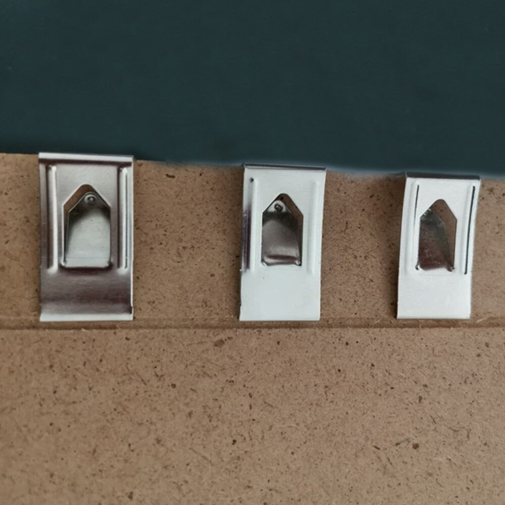 100 stuks fotolijstklemmen, fotohangers, fotohaken voor het ophangen van fotolijsten (zilver)