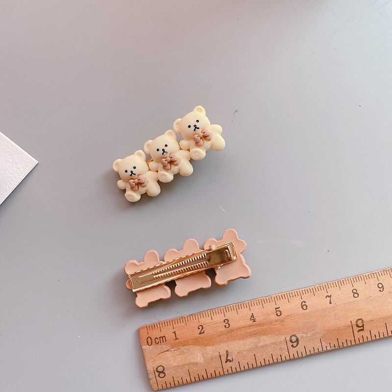 1 paio di clip di capelli per bambini svegli clip di capelli a scatto accessori per capelli per neonate orso stella fiore forcine per ragazze forcine per bambini