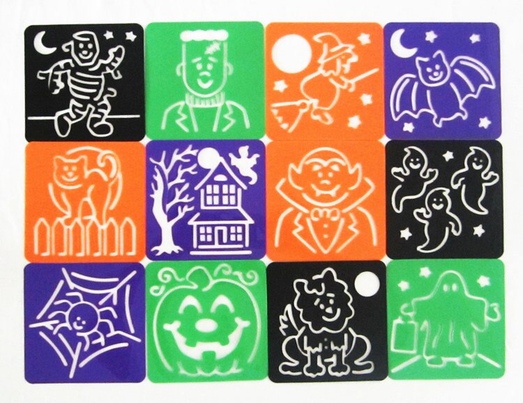 12PCS/LOT, Summer stencil, Kids template,Art stencil, Summer toy,Birthday .Christmas .Kids toy: Halloween