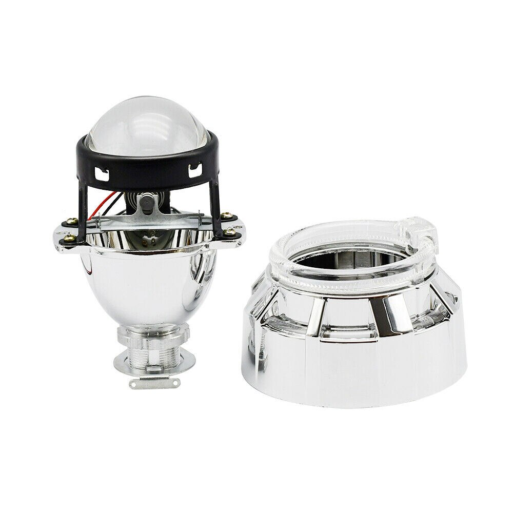 2.0 inch Moto h1 Car Bixenon Projector Lens with Dual LED Shrouds Mask H4 H7 hid xenon kit headlight modify