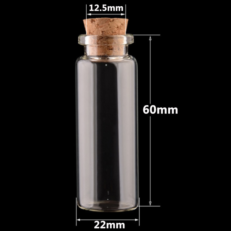 10 24*12mm kleine glasflaschen weckglas nachricht flasche günstige Kork flasche DIY kleine glas flasche Mini Container