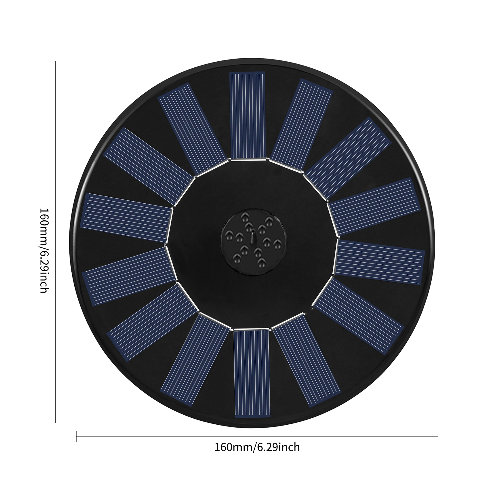 1.5W Solar Water Fountain Outdoor Bird Bath Fountain Solar Bird Bath Fountain With 6 Nozzles For Garden Pond Pool Decorations