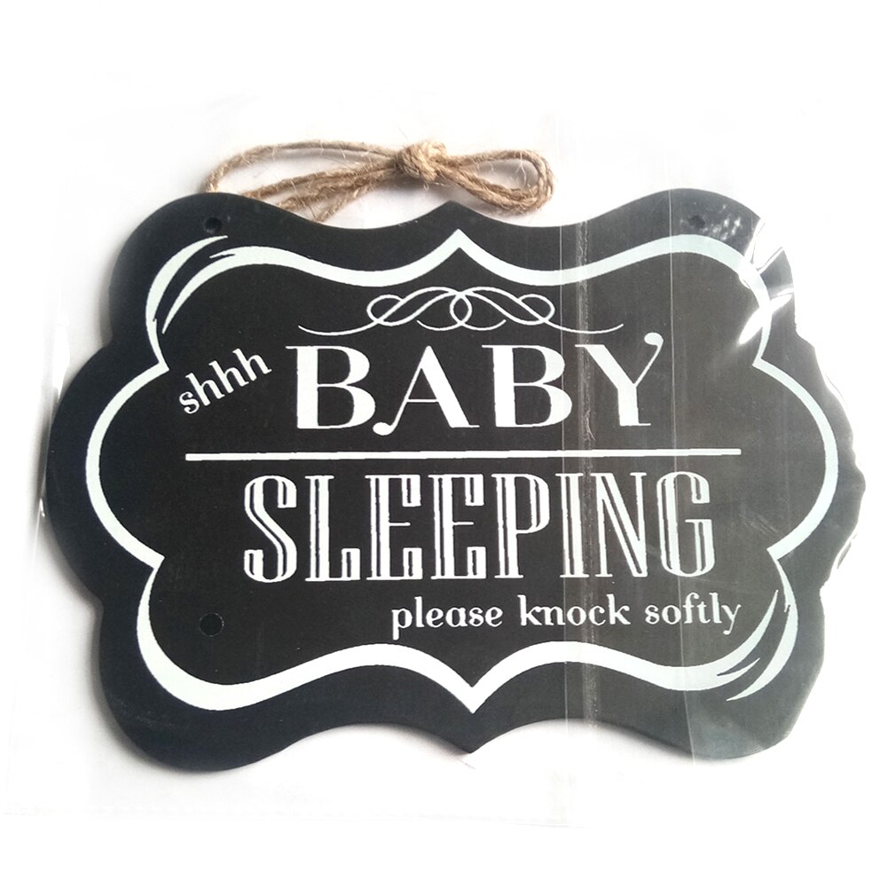 Baby sove skilt væg til hoveddør træ dekoration ornament børnehave engelske bogstaver hjem børnehave håndværk vintage