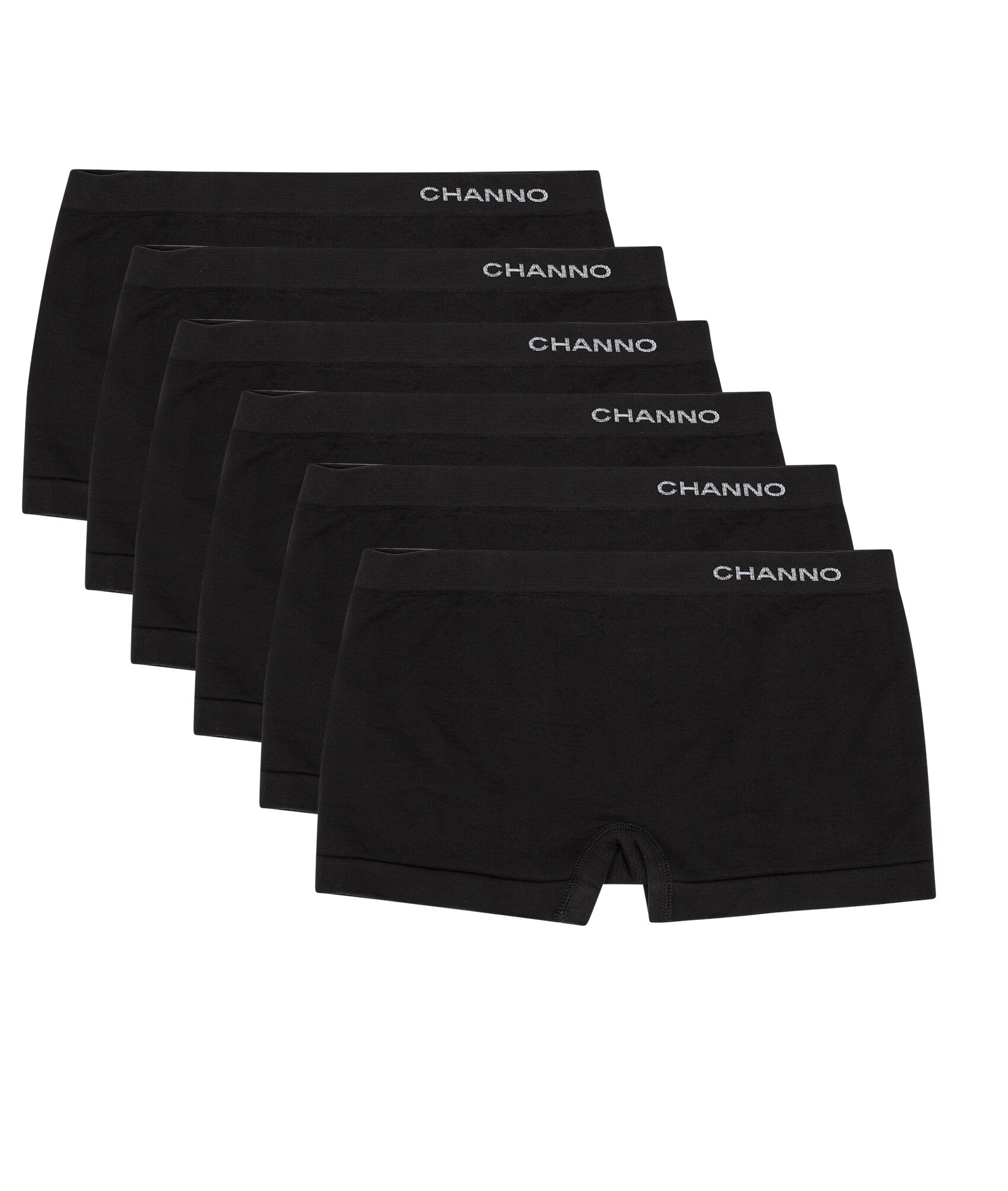 Channo Bragas Culotte Shorts de Lycra Sin Costuras Suaves y Cómodos (Pack de 1 o 6): Negro / S-M