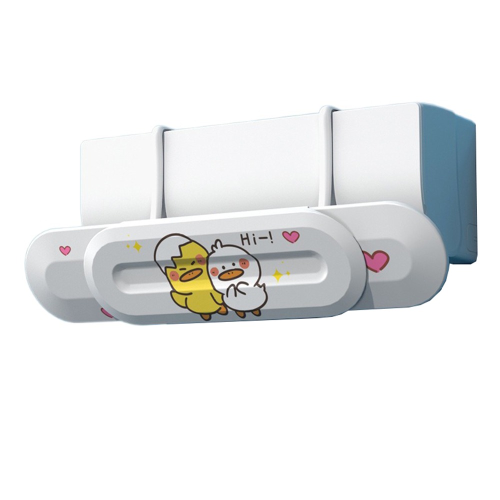 Wall-Mounted Air Conditioning Wind Shield Anti Direct Blowing Retractable Cold Air Guide Cover Adjustable Windproof: light yellow