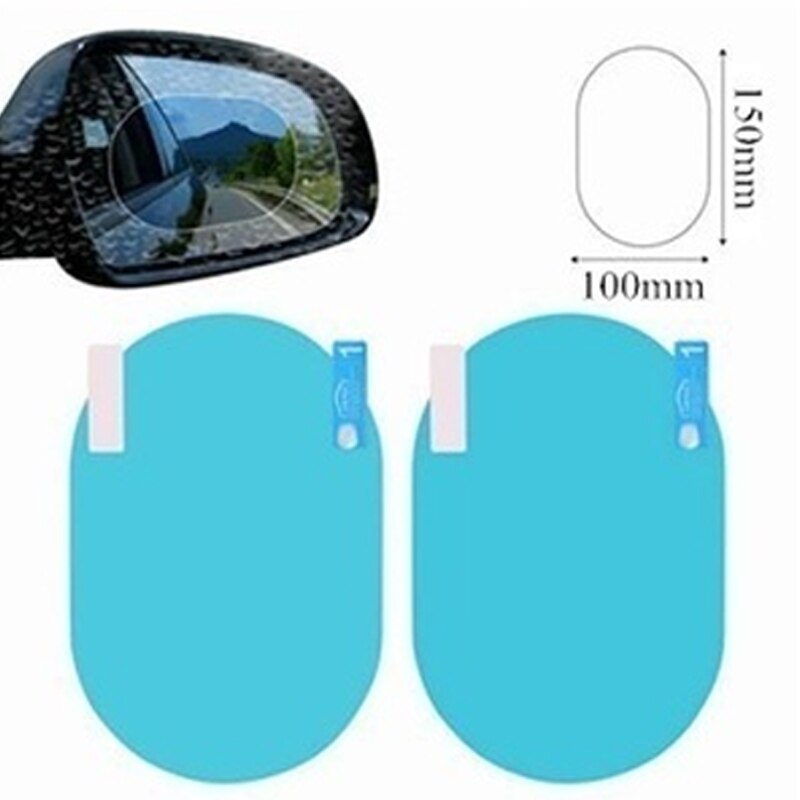 2 stk / sæt vandtæt regn klistermærker bil udvendigt tilbehør markiser husly bakspejl film kørselssikkerhed: 100 x 150mm