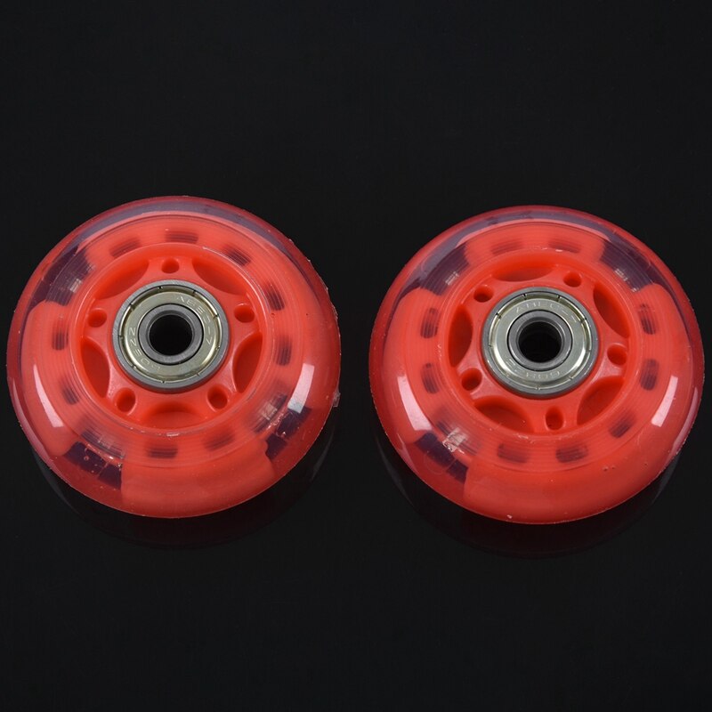 1 paio 8mm diametro 608ZZ cuscinetto Inline Scooter pattinaggio Skate Wheel rosso