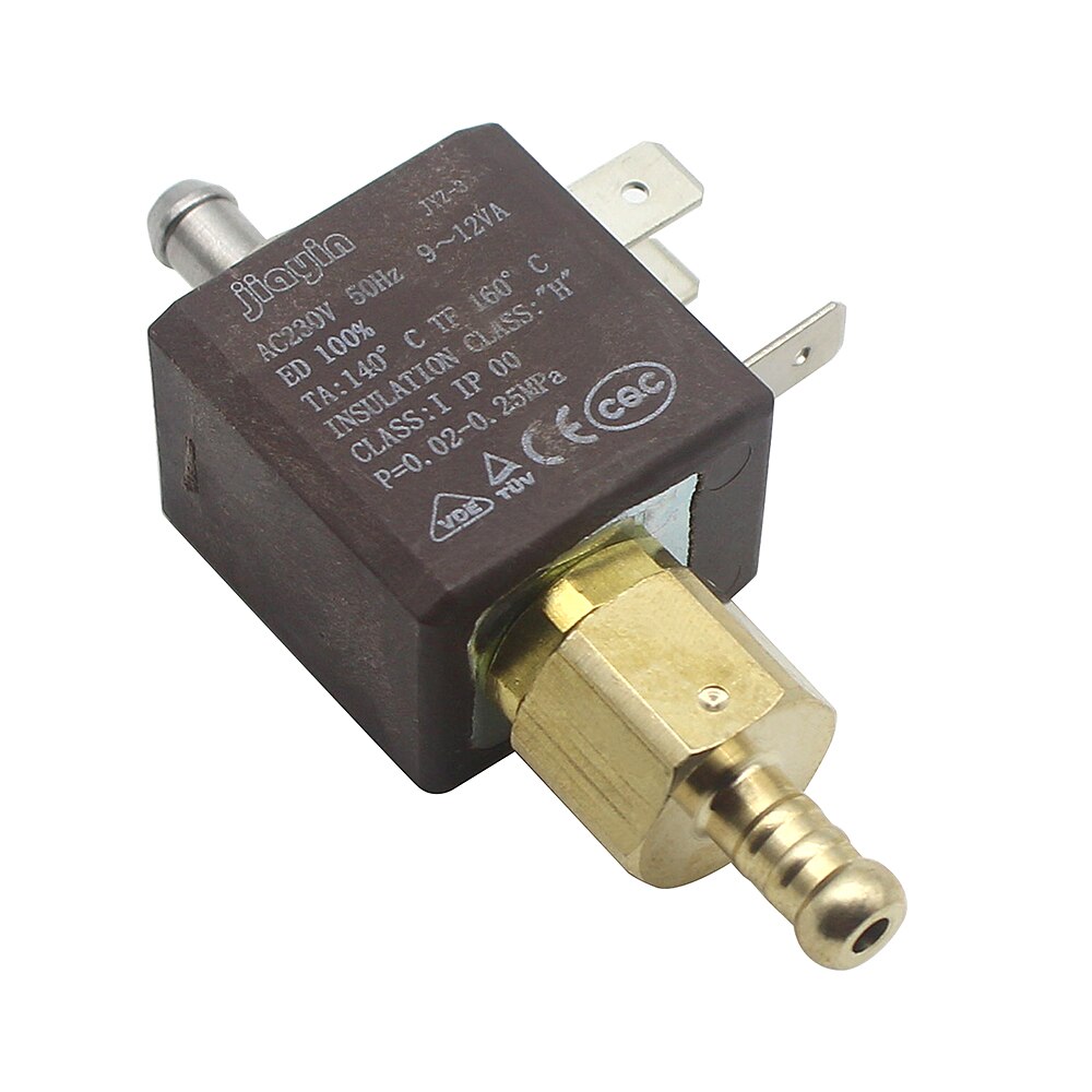 Jiayin JYZ-3 Normally Open N/O 2/2 Way AC 230V Cannula Brass Coffee Makers Steam Air Water Electric Solenoid Valve Inlet Valve