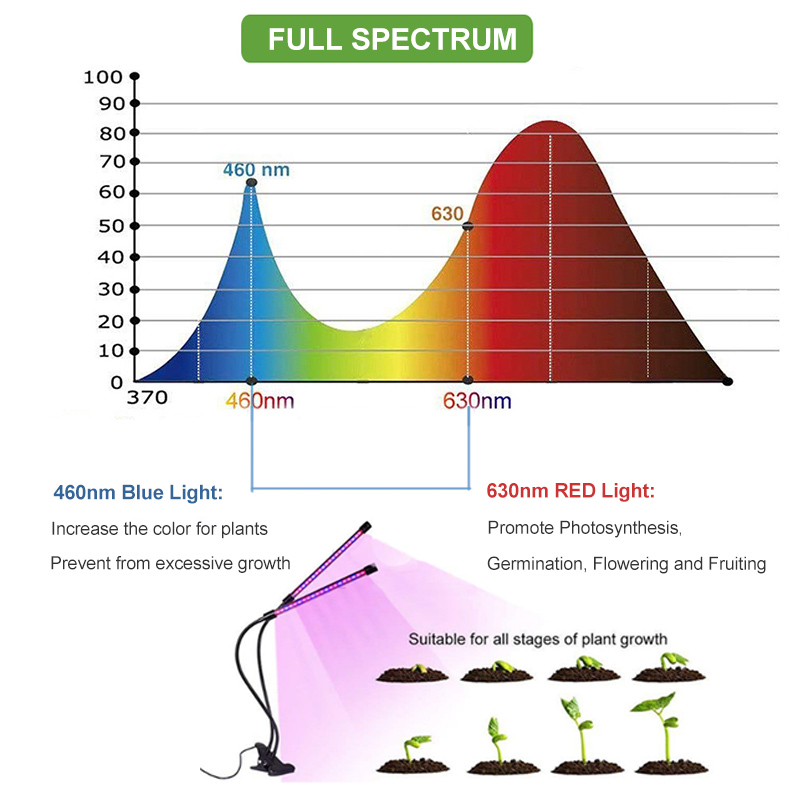 Indoor Led Grow Light Phyto Lamp Grow Box Plantaardige Licht Lamp Voor Planten Groeien Led Usb Indoor Groeiende Bloei Voor venster Planten