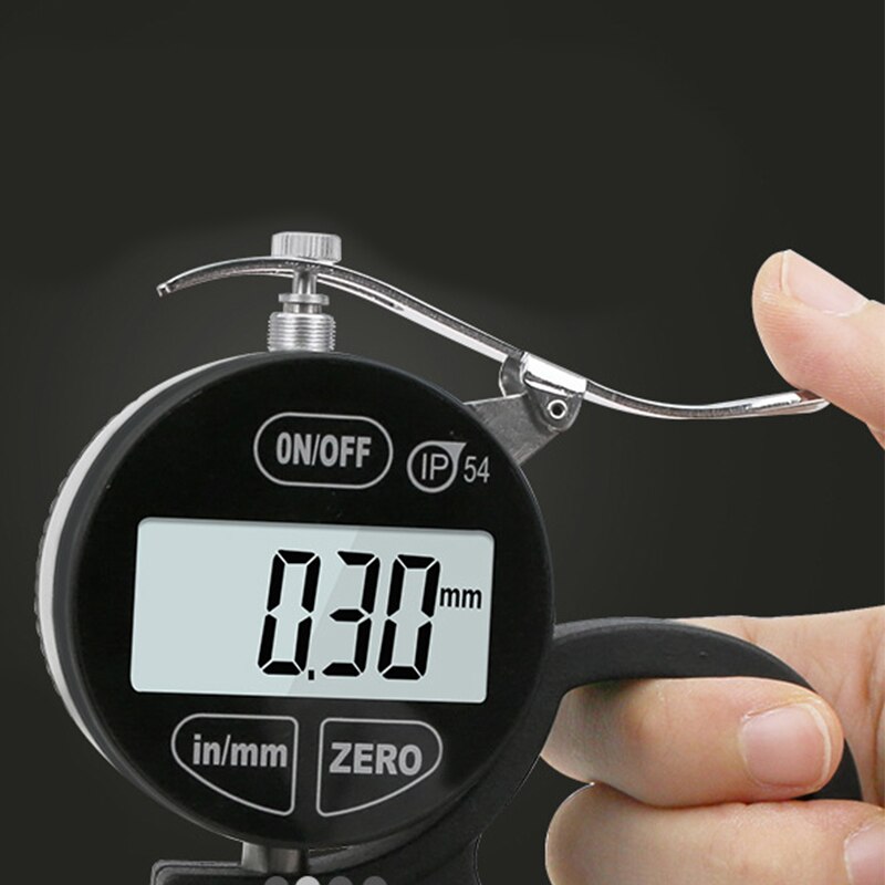 0.01mm High Accuracy Electronic IP54 Thickness Gauge 10mm 0-0.4" Touch Keys Digital Micrometer 0.01mm Oil-proof Thickness Meter