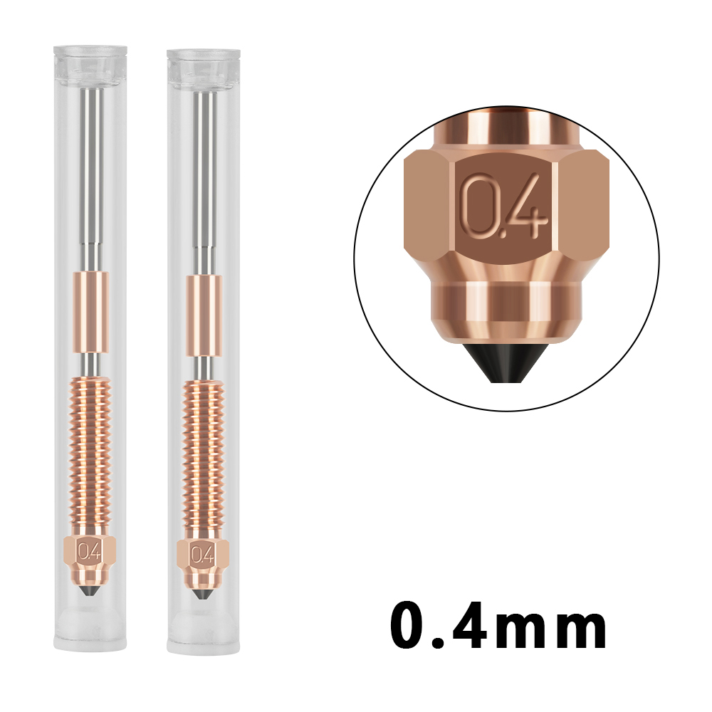 Nozzles K1C K1 Max Ender 3 V3 Nozzle 0.2/0.4/0.6/0.8/1.0mm All-in-one Copper Titanium Nozzles High Speed Print Upgraded Nozzle: Yellow