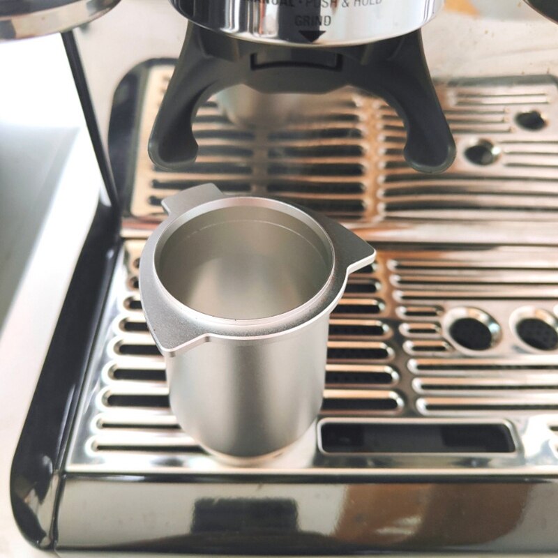 58 mm doseerbeker, Barista-accessoires koffiedoseerbeker van roestvrij staal, zwart portafilter-accessoire koffiedoseerbeker, geschikt voor 58 mm portafilter, Espresso doseerbeker 58 mm doseerbeker