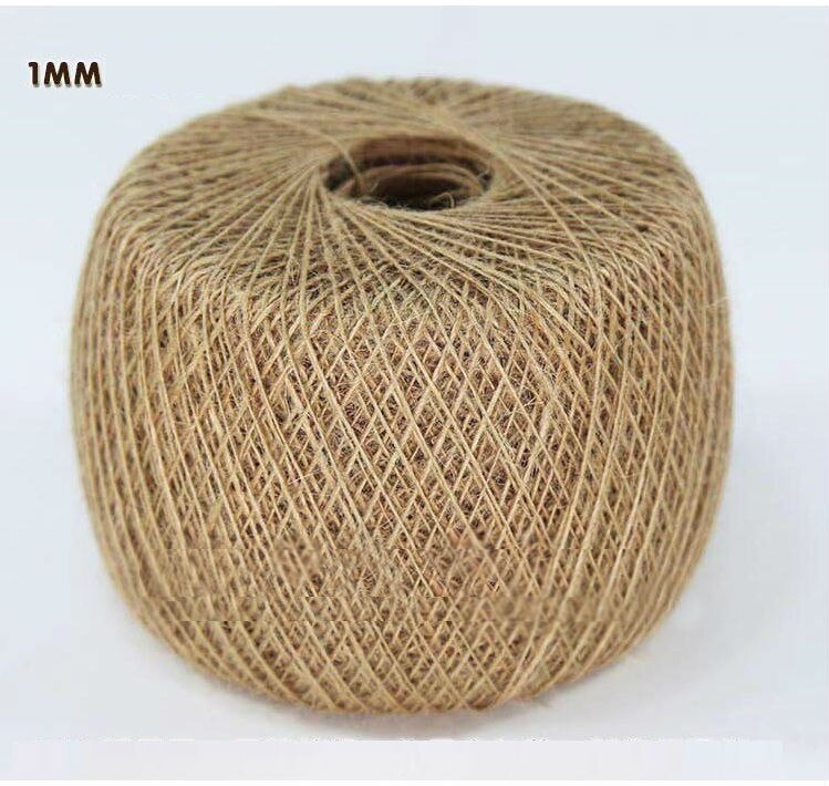 Natural Jute Twisted Rope Decorative projects Braided round cord Rope packing photo Textile Drawstring Arts Crafts Sewing