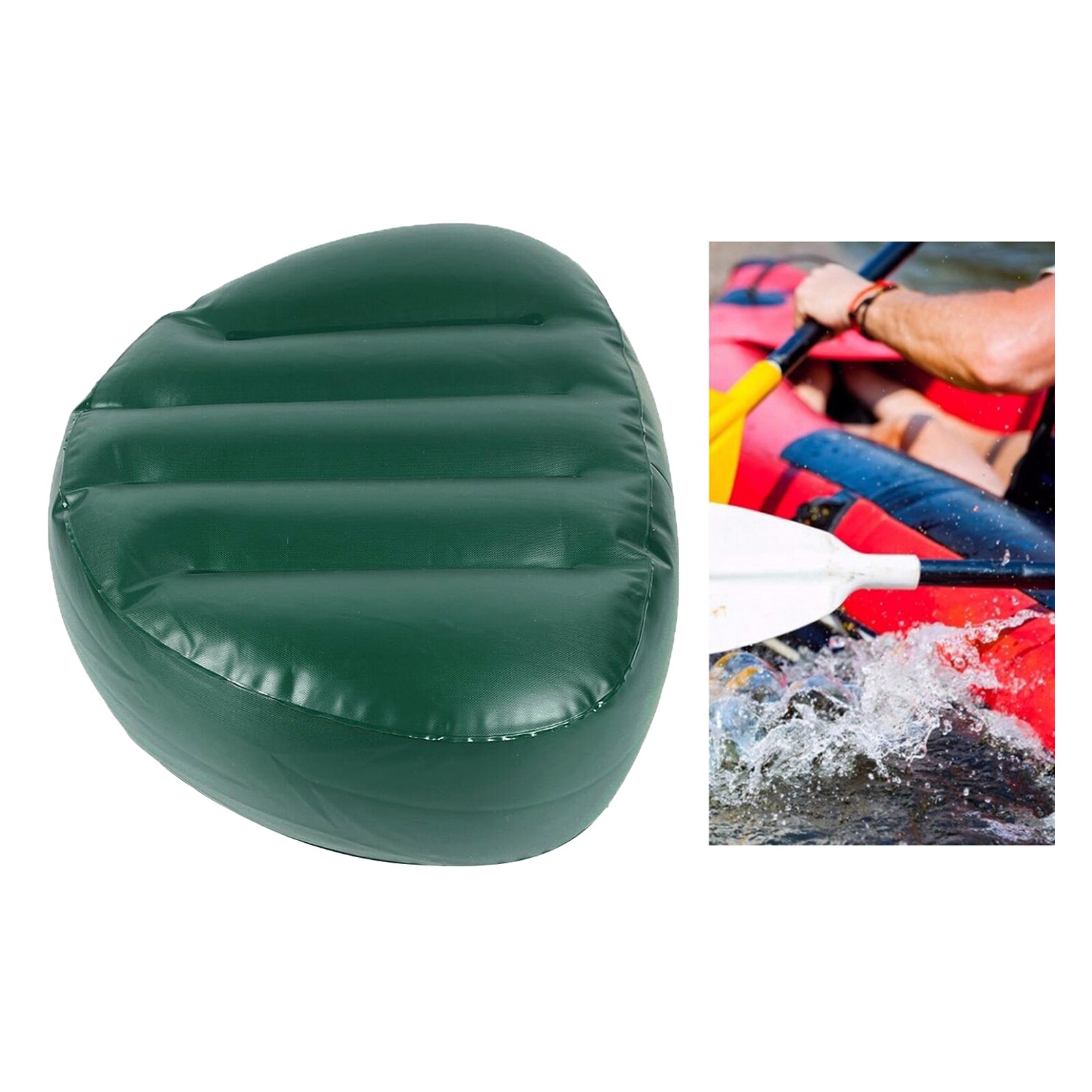 Coussin de siège gonflable pour Kayak, en PVC, Portable, pour bateau, pour Sports d&#39;eau en plein air: Army Green