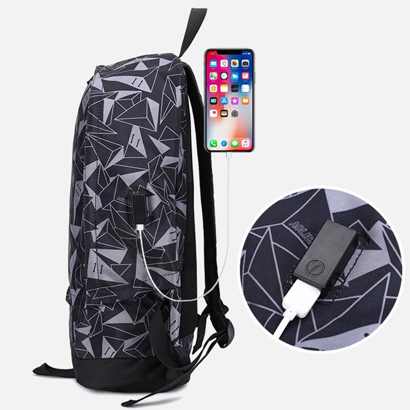 Heren rugzak tas usb opladen slimme schooltas heren rugzak waterdichte reis computer student schooltas