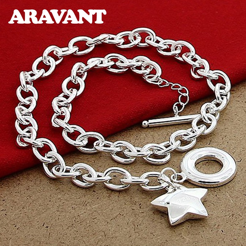 925 Zilveren Ketting Ster Hanger Ketting Voor Vrouwen Mannen Sieraden