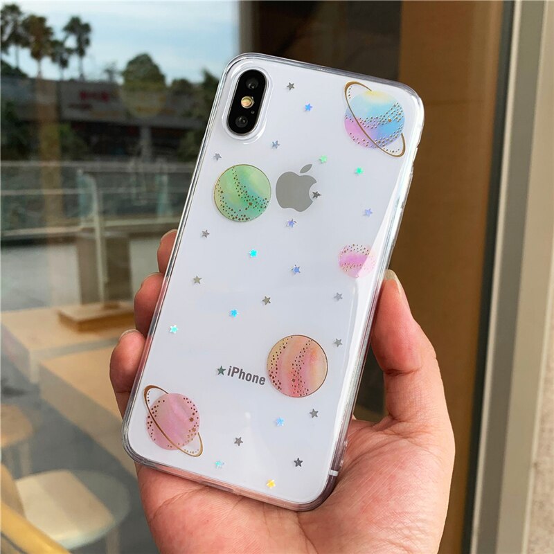 Eenvoudige planeet Soft Case Voor Xiao mi mi 9 pro lite Mi CC9 A3 A2 A1 NOTE 10 PRO Transparant cover: For Mi CC9 Pro / Transparent