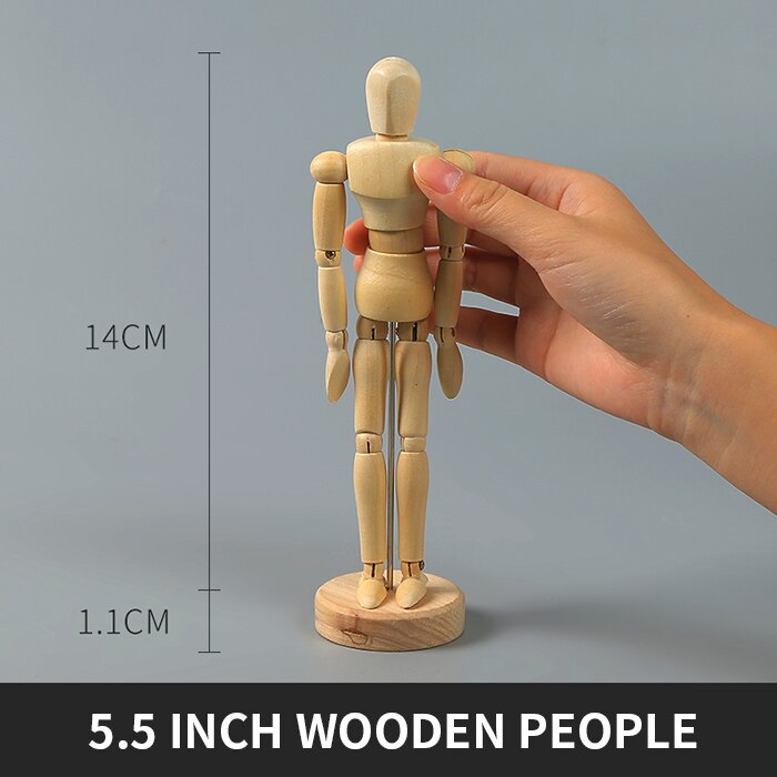 sterben 5.5/8/12 Zoll Holz Comic Werkzeuge Aus Holz Modell Marionette Gemeinsame Puppe Skizze Modell, weiblich Rechten Hand Männlichen Verknüpfungen Hand Kunst Liefert: 5.5 Zoll