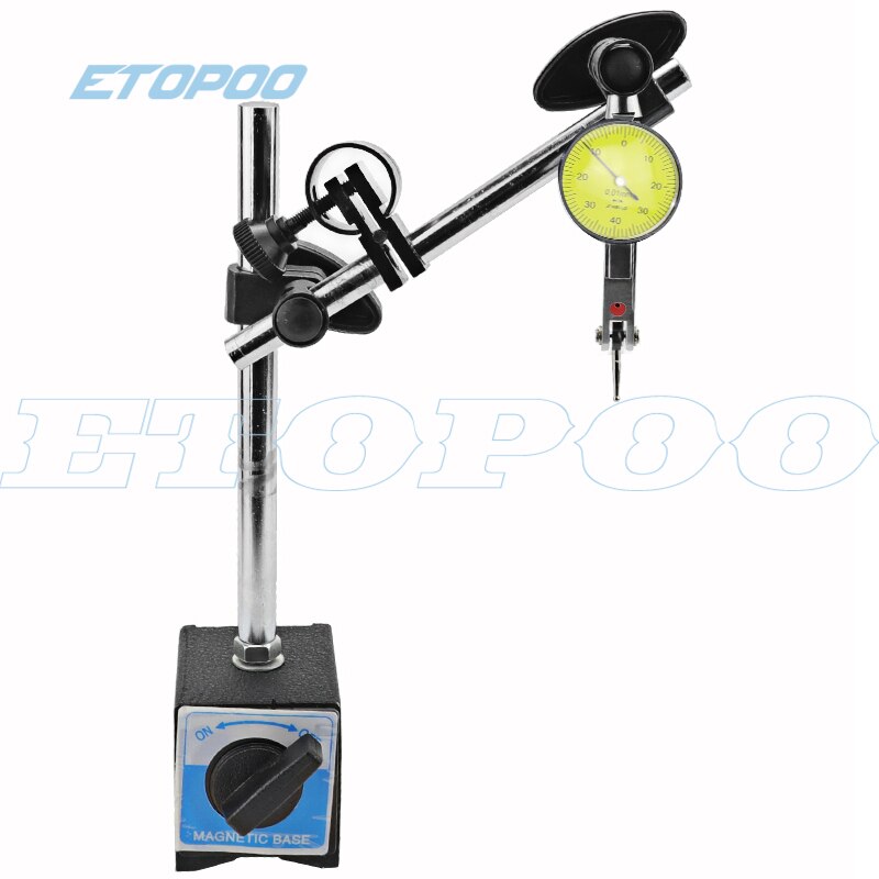 Magnetic Base Holder With Double Adjustable Pole For digital Indicator Test Gauge with Convenient ON/OFF Switch for Automotive